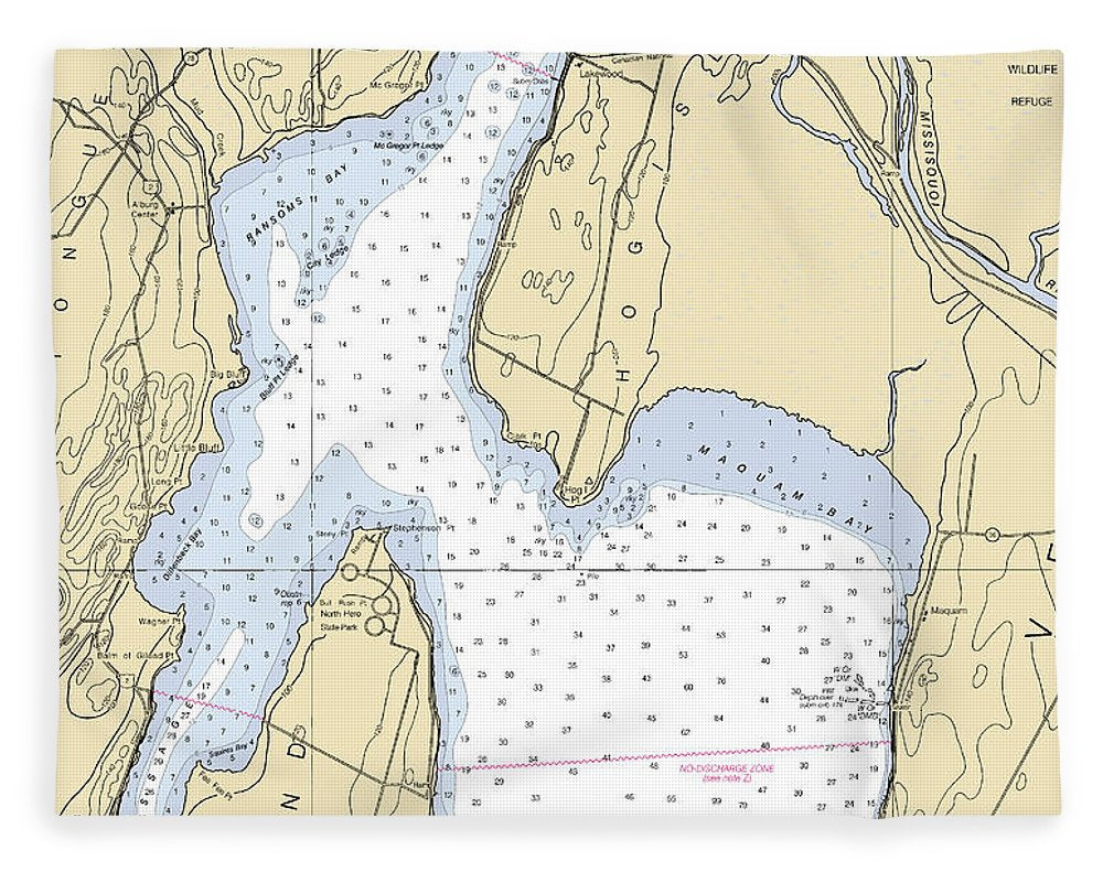 Ransoms Bay-lake Champlain  Nautical Chart - Blanket