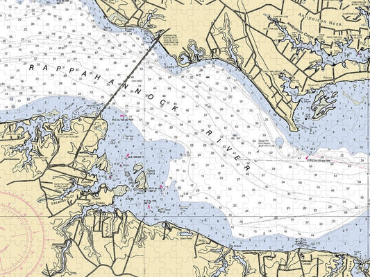 Rappahannock River Virginia Nautical Chart Puzzle