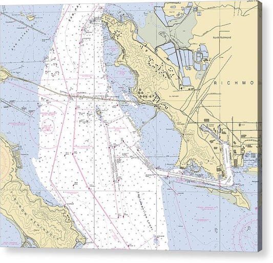 Richmond -California Nautical Chart _V6  Acrylic Print