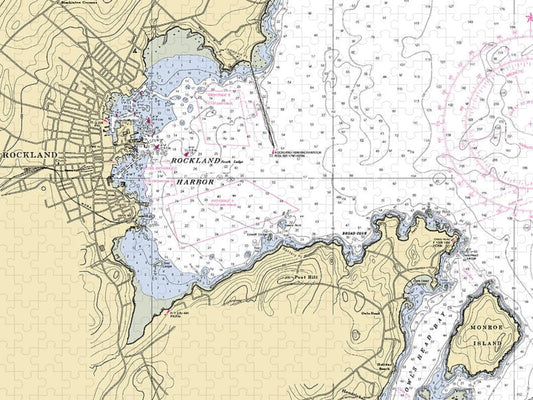 Rockland Maine Nautical Chart Puzzle