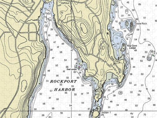 Rockport Maine Nautical Chart Puzzle
