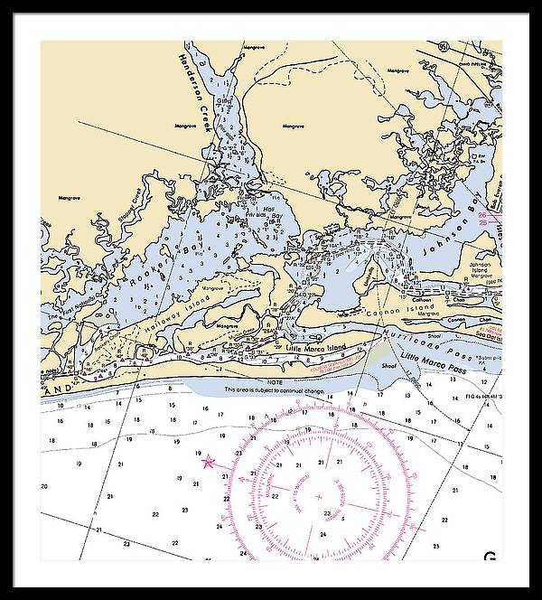 Rookery Bay-florida Nautical Chart - Framed Print