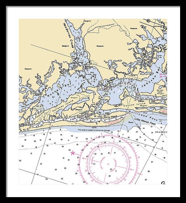 Rookery Bay-florida Nautical Chart - Framed Print