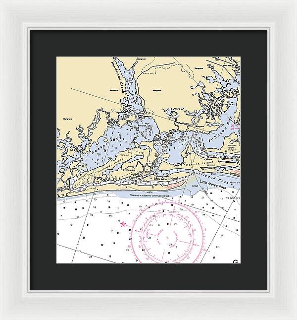 Rookery Bay-florida Nautical Chart - Framed Print