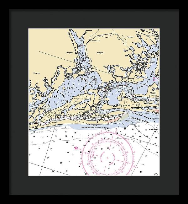 Rookery Bay-florida Nautical Chart - Framed Print