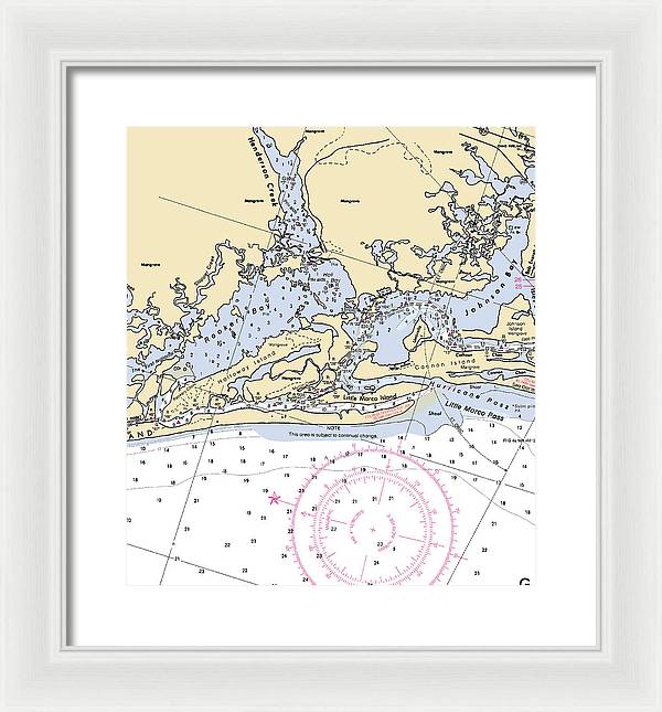 Rookery Bay-florida Nautical Chart - Framed Print