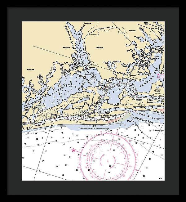 Rookery Bay-florida Nautical Chart - Framed Print