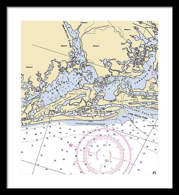 Rookery Bay-florida Nautical Chart - Framed Print