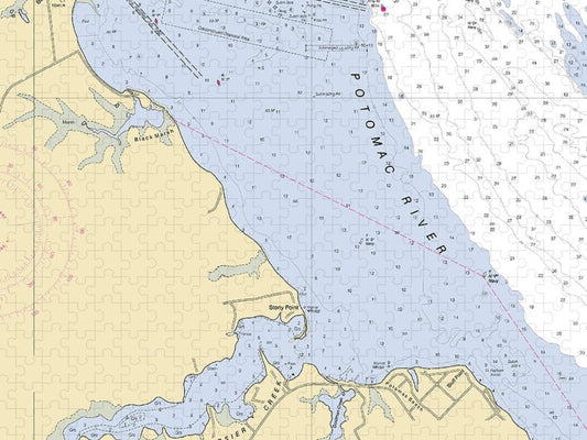 Rosier Creek Virginia Nautical Chart Puzzle