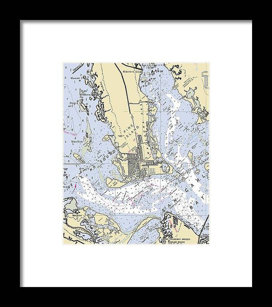 Saint James City-florida Nautical Chart - Framed Print