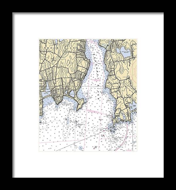 Sakonnet Point-rhode Island Nautical Chart - Framed Print