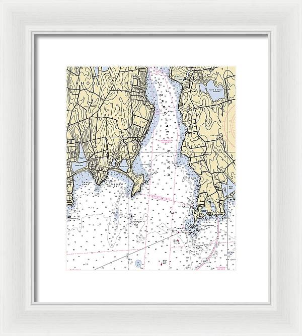 Sakonnet Point-rhode Island Nautical Chart - Framed Print