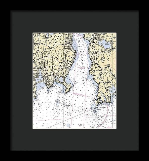 Sakonnet Point-rhode Island Nautical Chart - Framed Print