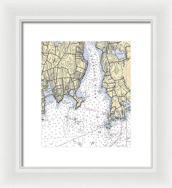 Sakonnet Point-rhode Island Nautical Chart - Framed Print