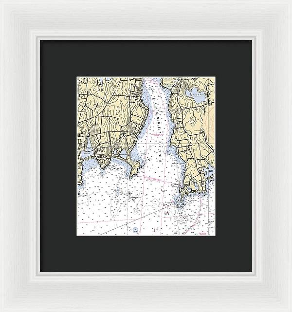 Sakonnet Point-rhode Island Nautical Chart - Framed Print