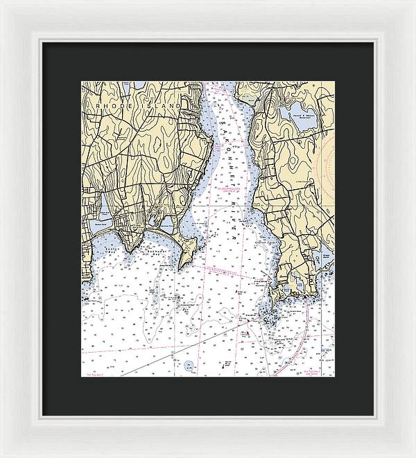 Sakonnet Point-rhode Island Nautical Chart - Framed Print