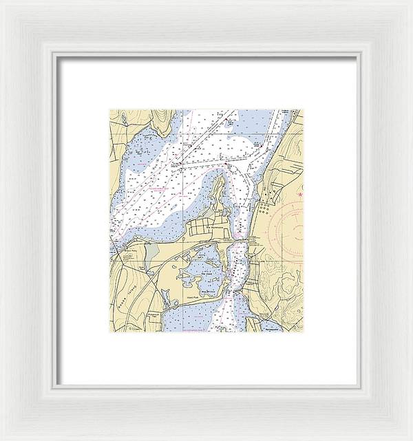 Sakonnet River-rhode Island Nautical Chart - Framed Print