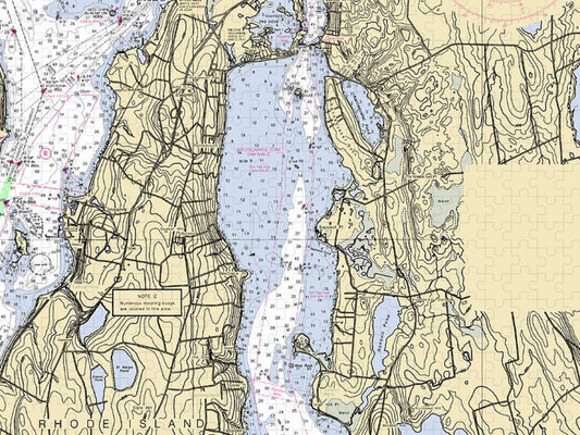 Sakonnet River  Rhode Island Nautical Chart _V2 Puzzle