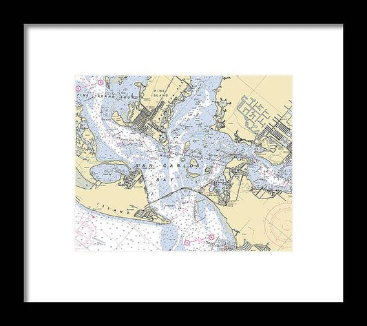 San-carlos-bay -florida Nautical Chart _v6 - Framed Print