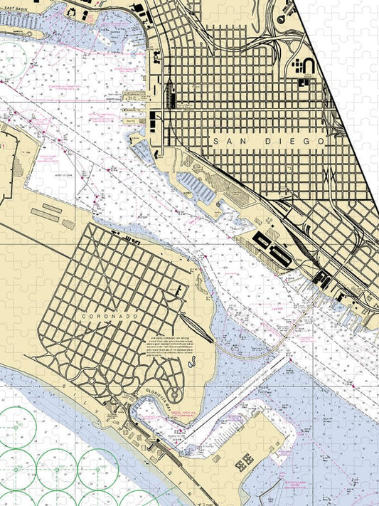 San Diego California Nautical Chart Puzzle