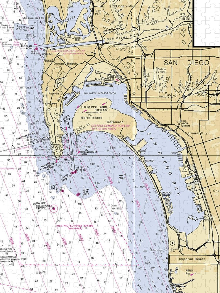 San Diego  California Nautical Chart _V6 Puzzle