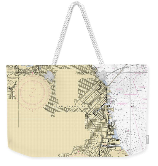 San-francisco -california Nautical Chart _v6 - Weekender Tote Bag