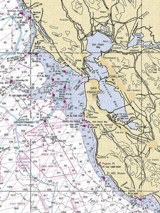 San Francisco Harbor  California Nautical Chart _V6 Puzzle