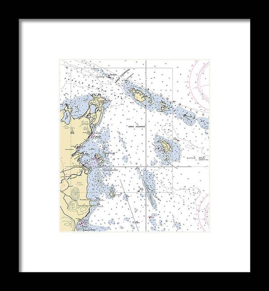 San Juan Passage-puerto Rico Nautical Chart - Framed Print