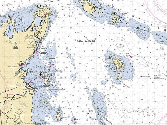 San Juan Passage Puerto Rico Nautical Chart Puzzle