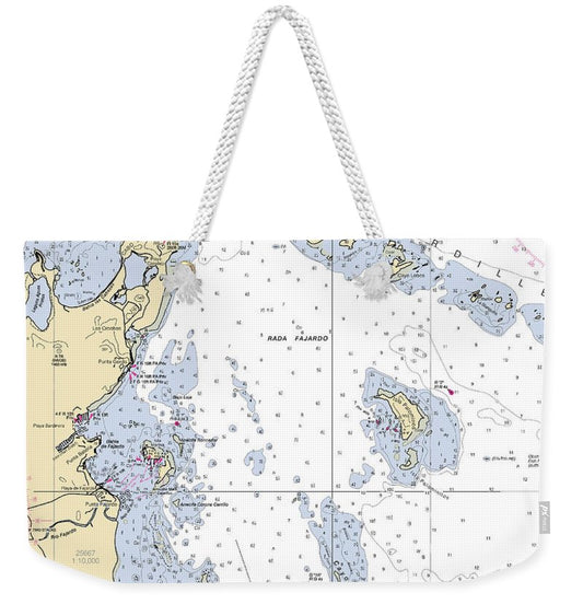 San Juan Passage-puerto Rico Nautical Chart - Weekender Tote Bag
