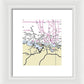 San Juan Puerto Rico Nautical Chart - Framed Print  6.750" x 8.000"  Framed Nautical Chart Print by SeaKoast.