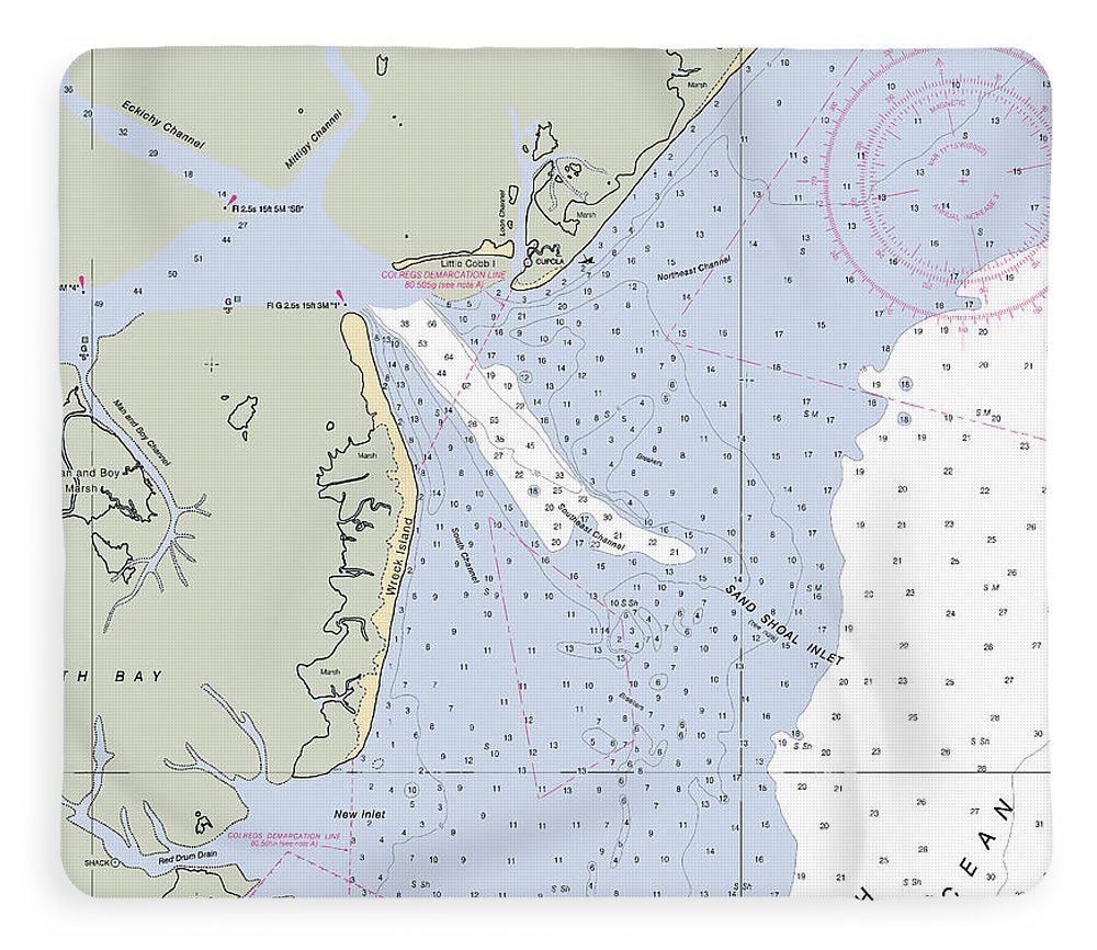 Sand Shoal Inlet-virginia Nautical Chart - Blanket