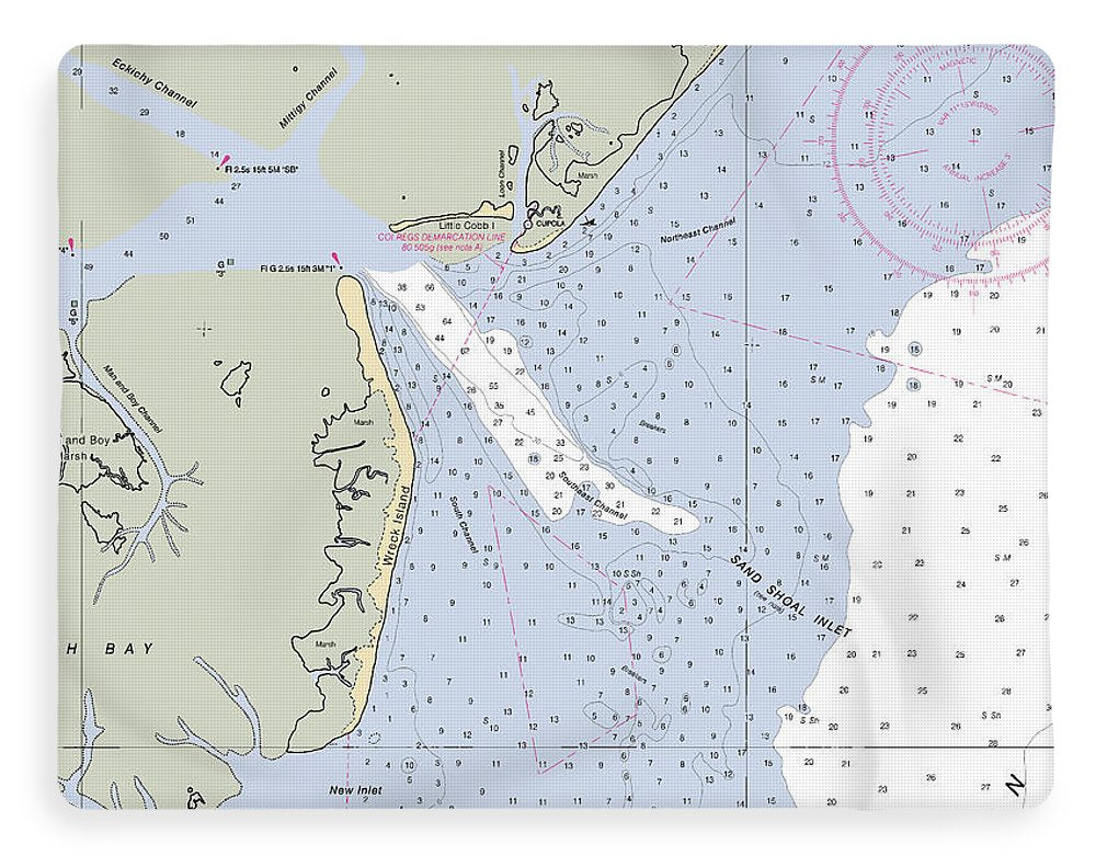 Sand Shoal Inlet-virginia Nautical Chart - Blanket