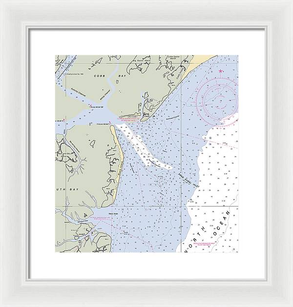 Sand Shoal Inlet-virginia Nautical Chart - Framed Print