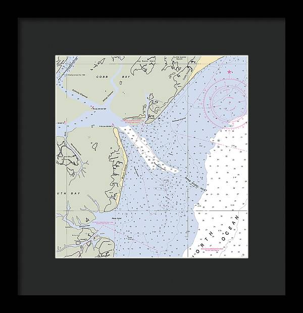 Sand Shoal Inlet-virginia Nautical Chart - Framed Print