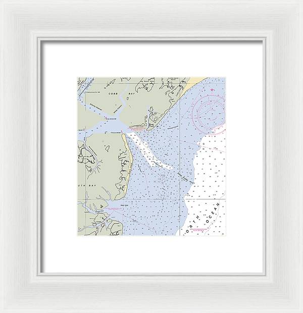 Sand Shoal Inlet-virginia Nautical Chart - Framed Print