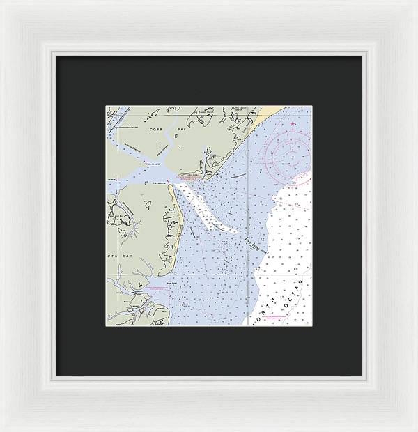 Sand Shoal Inlet-virginia Nautical Chart - Framed Print