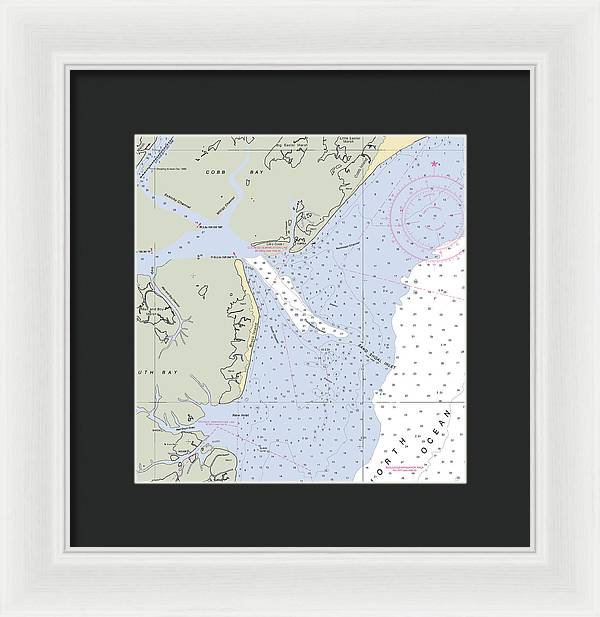 Sand Shoal Inlet-virginia Nautical Chart - Framed Print