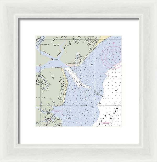 Sand Shoal Inlet-virginia Nautical Chart - Framed Print