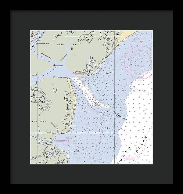 Sand Shoal Inlet-virginia Nautical Chart - Framed Print