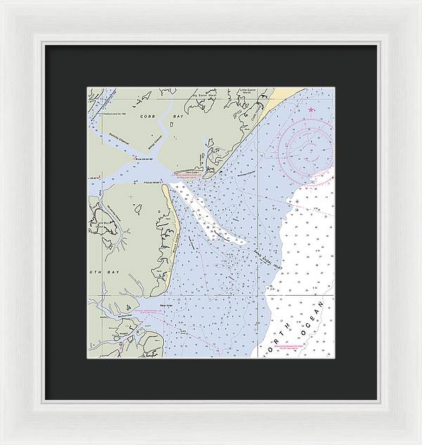 Sand Shoal Inlet-virginia Nautical Chart - Framed Print