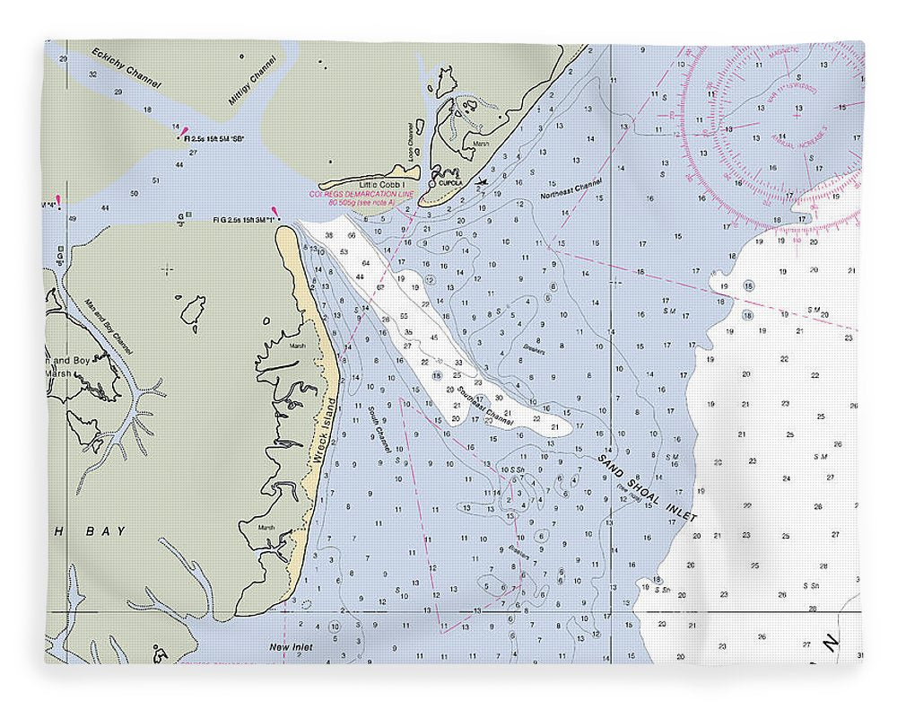 Sand Shoal Inlet-virginia Nautical Chart - Blanket