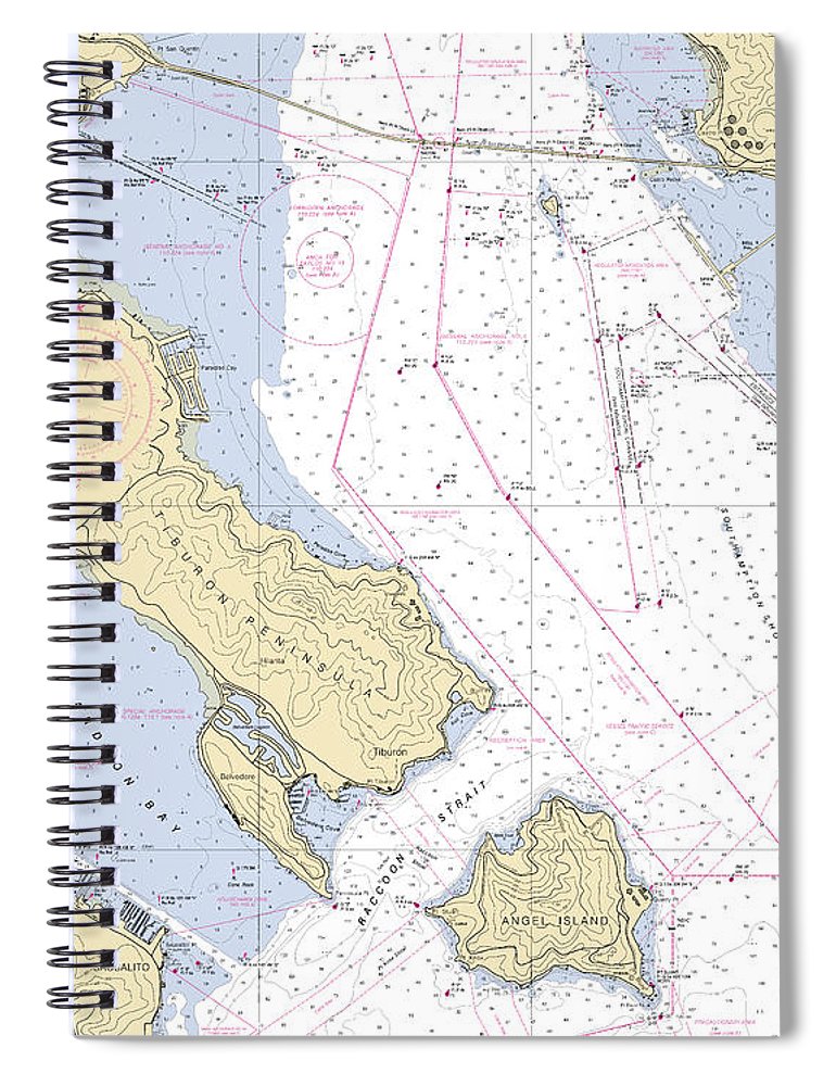 Sant Monica Bay  California Nautical Chart _V6 Spiral Notebook