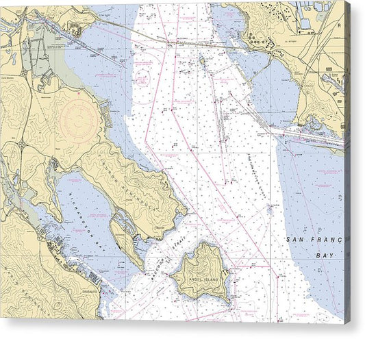 Sant Monica Bay -California Nautical Chart _V6  Acrylic Print