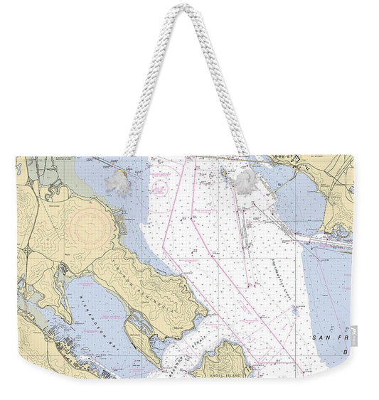 Sant Monica Bay -california Nautical Chart _v6 - Weekender Tote Bag