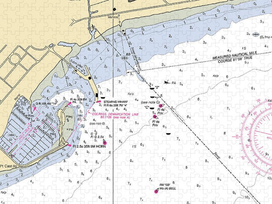 Santa Barbara California Nautical Chart Puzzle