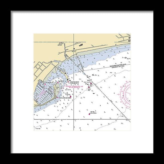 Santa Barbara-california Nautical Chart - Framed Print