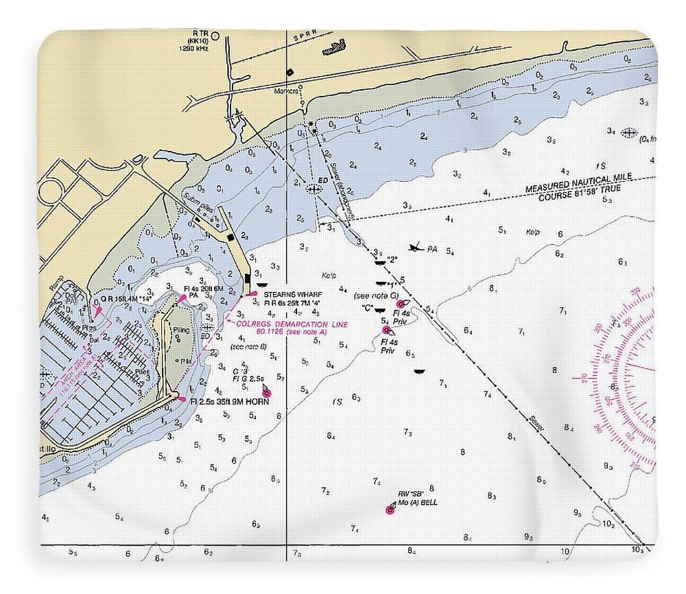 Santa Barbara-california Nautical Chart - Blanket