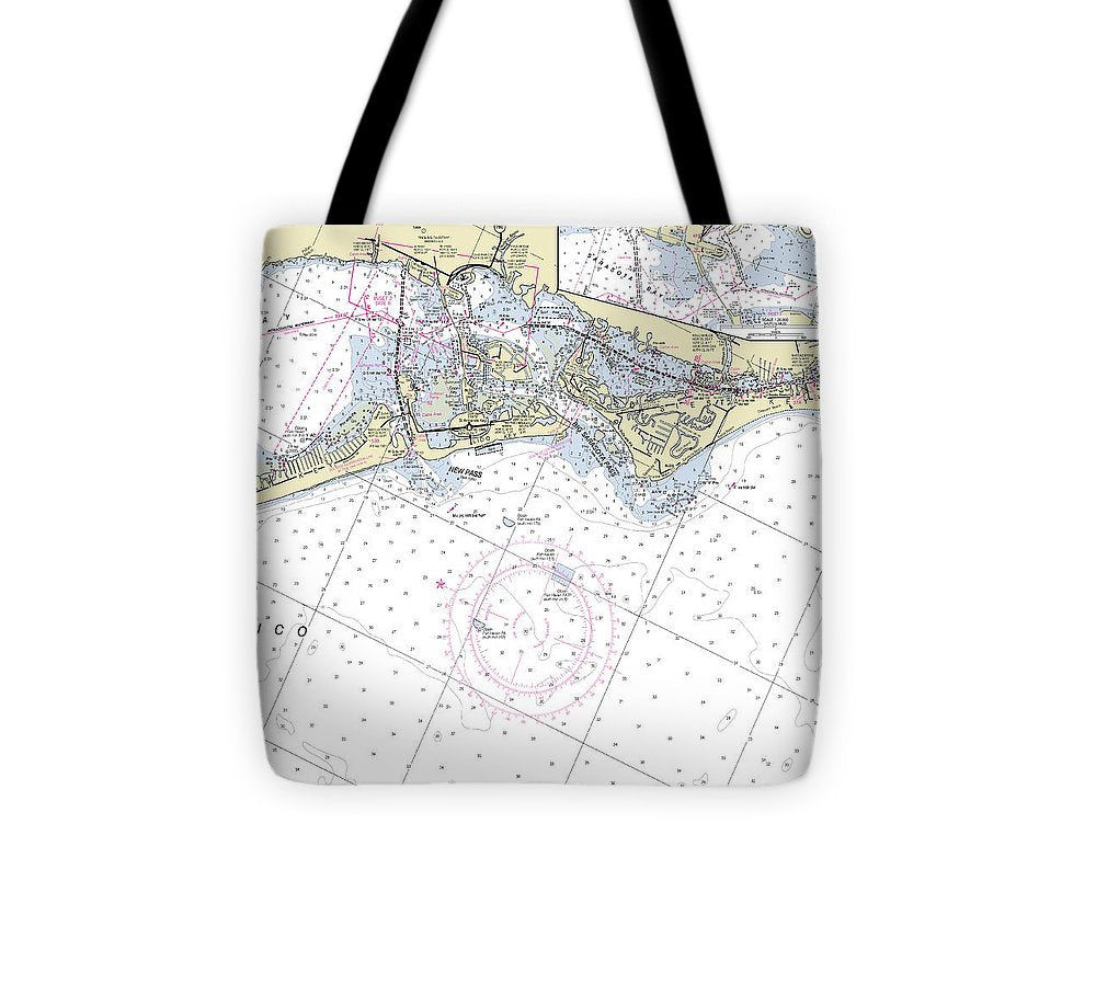 Sarasota Florida Nautical Chart Tote Bag
