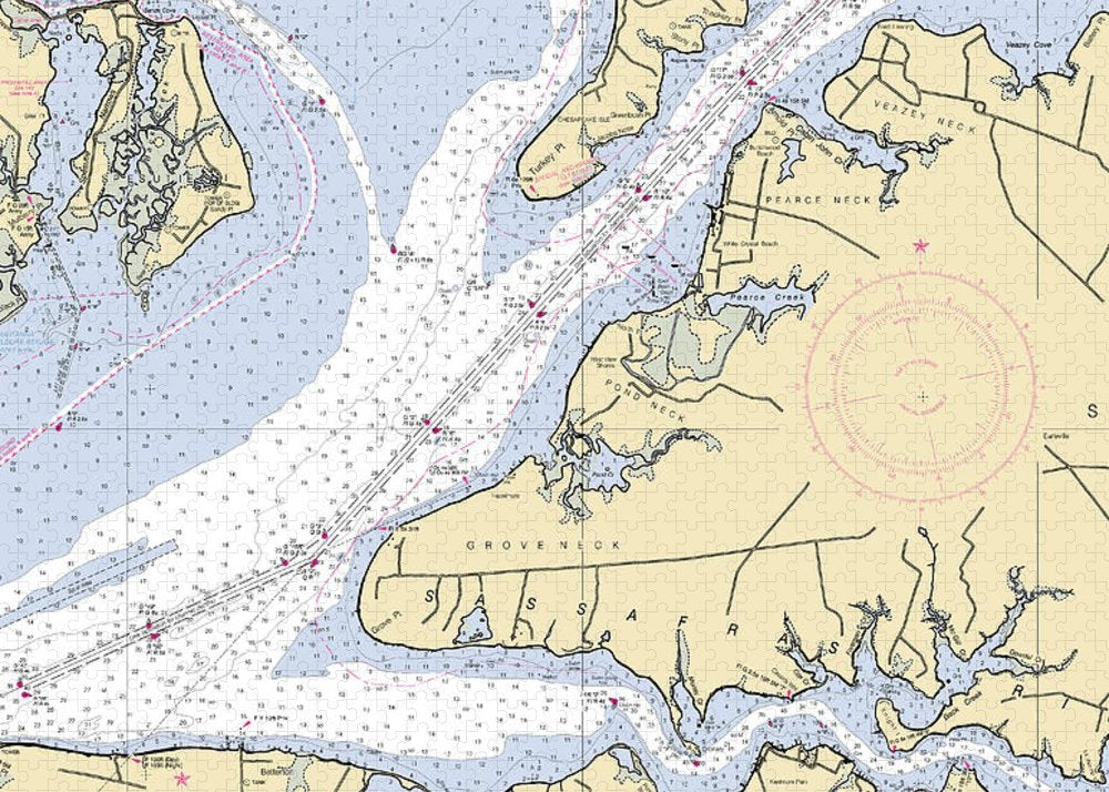 Sassafras River-maryland Nautical Chart - Puzzle